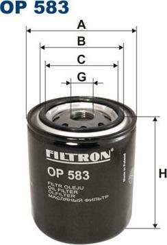 Filtron OP583 - Масляный фильтр autosila-amz.com