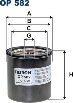 Filtron OP582 - Масляный фильтр autosila-amz.com