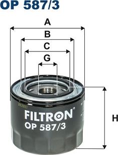 Filtron OP 587/3 - Масляный фильтр autosila-amz.com