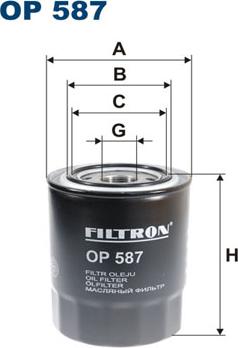 Filtron OP587 - Масляный фильтр autosila-amz.com