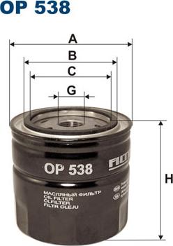 Filtron OP538 - Масляный фильтр autosila-amz.com