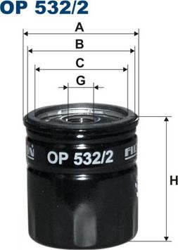 Filtron OP532/2 - Масляный фильтр autosila-amz.com