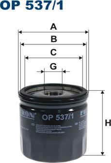 Filtron OP537/1 - Масляный фильтр autosila-amz.com