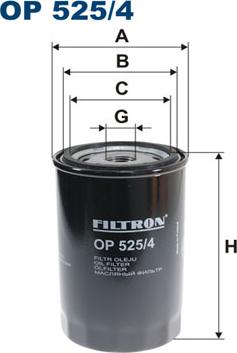 Filtron OP525/4 - Масляный фильтр autosila-amz.com