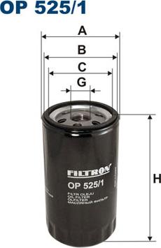 Filtron OP525/1 - Масляный фильтр autosila-amz.com