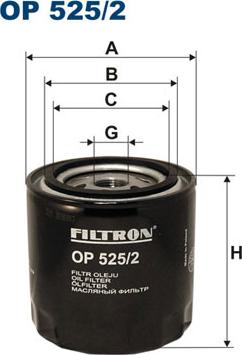 Filtron OP525/2 - Масляный фильтр autosila-amz.com