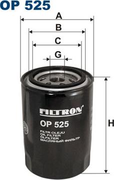 Filtron OP525 - Масляный фильтр autosila-amz.com