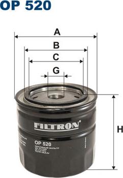 Filtron OP520 - Масляный фильтр autosila-amz.com