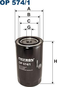 Filtron OP574/1 - Масляный фильтр autosila-amz.com