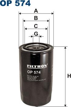 Filtron OP574 - Масляный фильтр autosila-amz.com