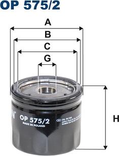 Filtron OP575/2 - Масляный фильтр autosila-amz.com