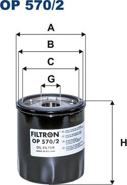 Filtron OP570/2 - Масляный фильтр autosila-amz.com