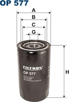 Filtron OP577 - Масляный фильтр autosila-amz.com