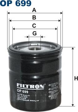 Filtron OP699 - Масляный фильтр autosila-amz.com