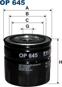 Filtron OP645 - Масляный фильтр autosila-amz.com