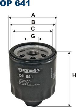 Filtron OP641 - Масляный фильтр autosila-amz.com