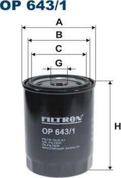 Filtron OP643/1 - Масляный фильтр autosila-amz.com