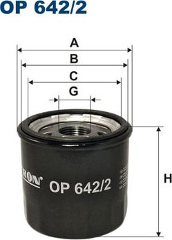 Filtron OP642/2 - Масляный фильтр autosila-amz.com