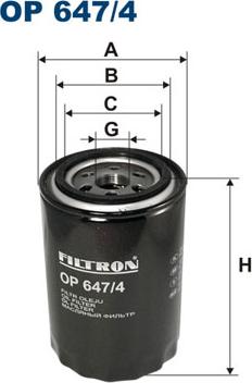 Filtron OP647/4 - Масляный фильтр autosila-amz.com