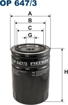 Filtron OP647/3 - Масляный фильтр autosila-amz.com