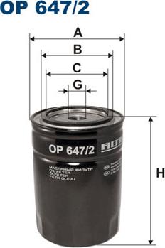 Filtron OP647/2 - Масляный фильтр autosila-amz.com