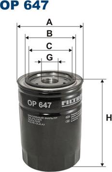 Filtron OP647 - Масляный фильтр autosila-amz.com