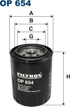 Filtron OP654 - Масляный фильтр autosila-amz.com