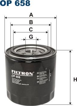 Filtron OP658 - Масляный фильтр autosila-amz.com
