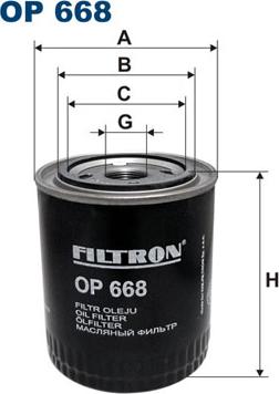 Filtron OP668 - Гидравлический фильтр FILTRON OP 668 autosila-amz.com