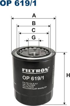 Filtron OP619/1 - Масляный фильтр autosila-amz.com