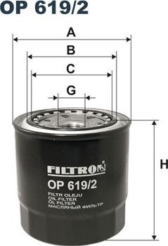 Filtron OP619/2 - Масляный фильтр autosila-amz.com