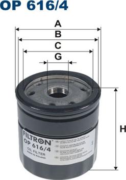 Filtron OP616/4 - Масляный фильтр autosila-amz.com