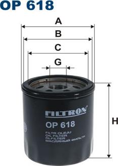 Filtron OP618 - Масляный фильтр autosila-amz.com