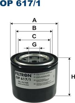 Filtron OP617/1 - Масляный фильтр autosila-amz.com