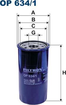 Filtron OP634/1 - Масляный фильтр autosila-amz.com