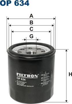 Filtron OP634 - Масляный фильтр autosila-amz.com