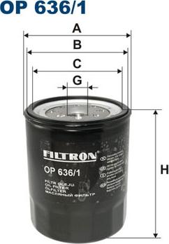 Filtron OP636/1 - Фильтр масл. корпусной autosila-amz.com