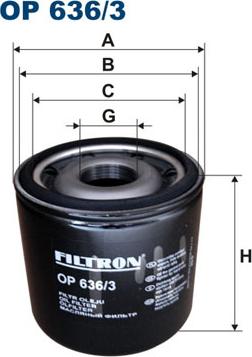 Filtron OP636/3 - Масляный фильтр autosila-amz.com