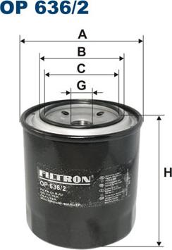 Filtron OP636/2 - Масляный фильтр autosila-amz.com