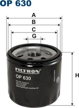 Filtron OP630 - Масляный фильтр autosila-amz.com