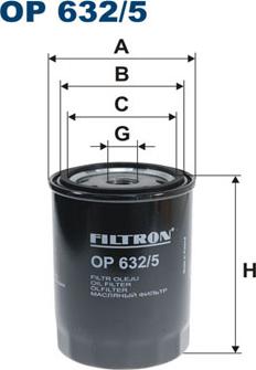 Filtron OP632/5 - Масляный фильтр autosila-amz.com