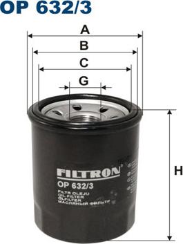 Filtron OP632/3 - Масляный фильтр autosila-amz.com