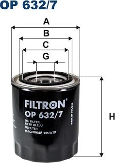 Filtron OP632/7 - Масляный фильтр autosila-amz.com