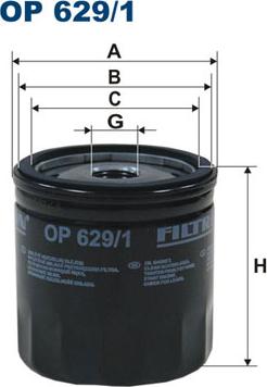 Filtron OP629/1 - Масляный фильтр autosila-amz.com