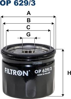 Filtron OP 629/3 - Масляный фильтр autosila-amz.com