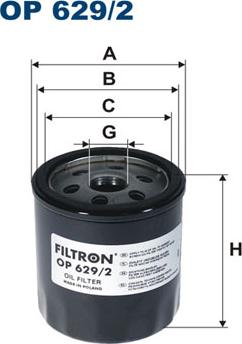 Filtron OP629/2 - Масляный фильтр autosila-amz.com