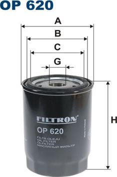 Filtron OP620 - Масляный фильтр autosila-amz.com