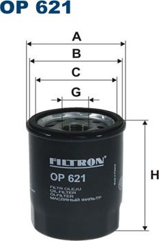 Filtron OP621 - Масляный фильтр autosila-amz.com