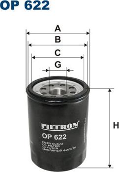 Filtron OP622 - Масляный фильтр autosila-amz.com