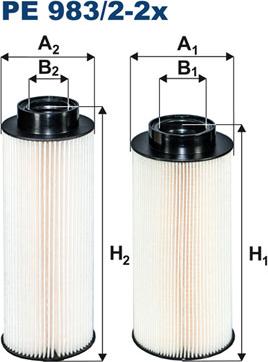 Filtron PE983/2-2x - Топливный фильтр autosila-amz.com